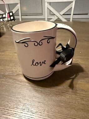 Rae Dunn Love Script Ceramic Mug - White NWT